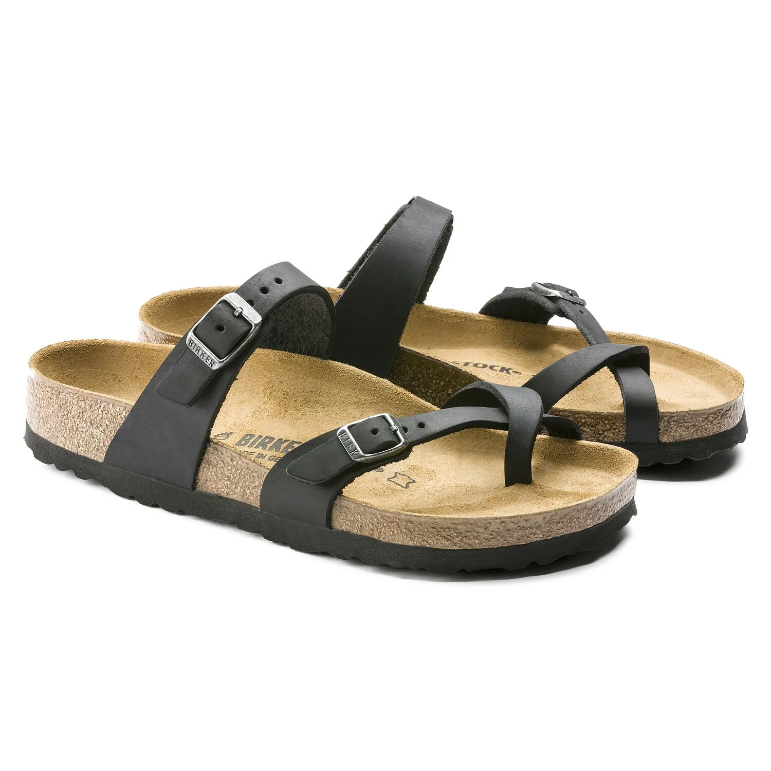 BIRKENSTOCK MAYARI BLACK OILED LEATHER