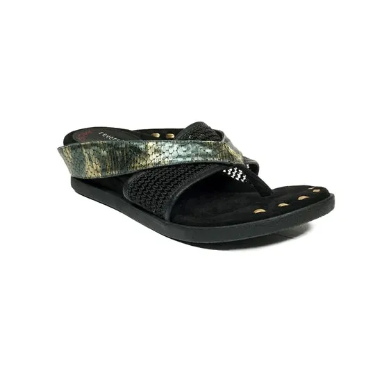 Cross Elastic Fit Reversible Sandals