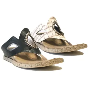 Handstitched Open Peephole Reversible Sandals