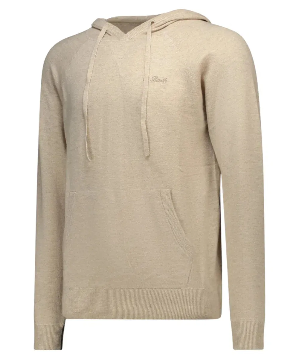 Maglione Willbur Hooded Knit in Lana e Cashmere Beige