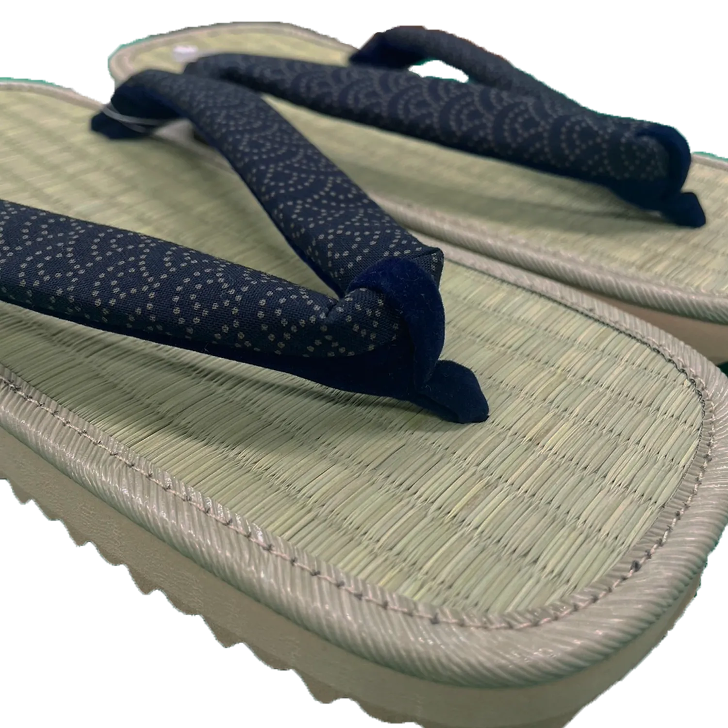 Men's Tatami setta sandals : Blue Wave pattern