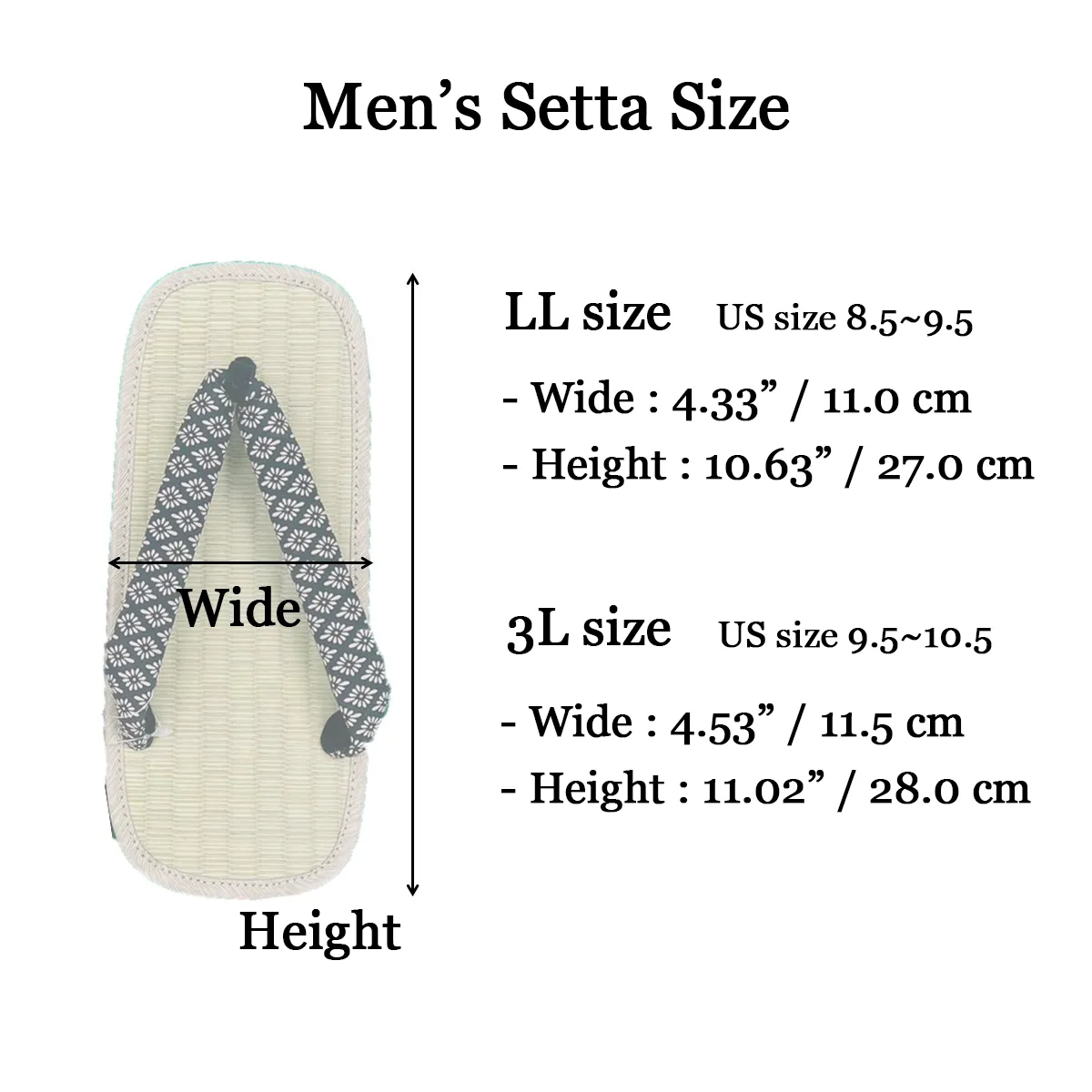 Men's Tatami setta sandals : Checked pattern