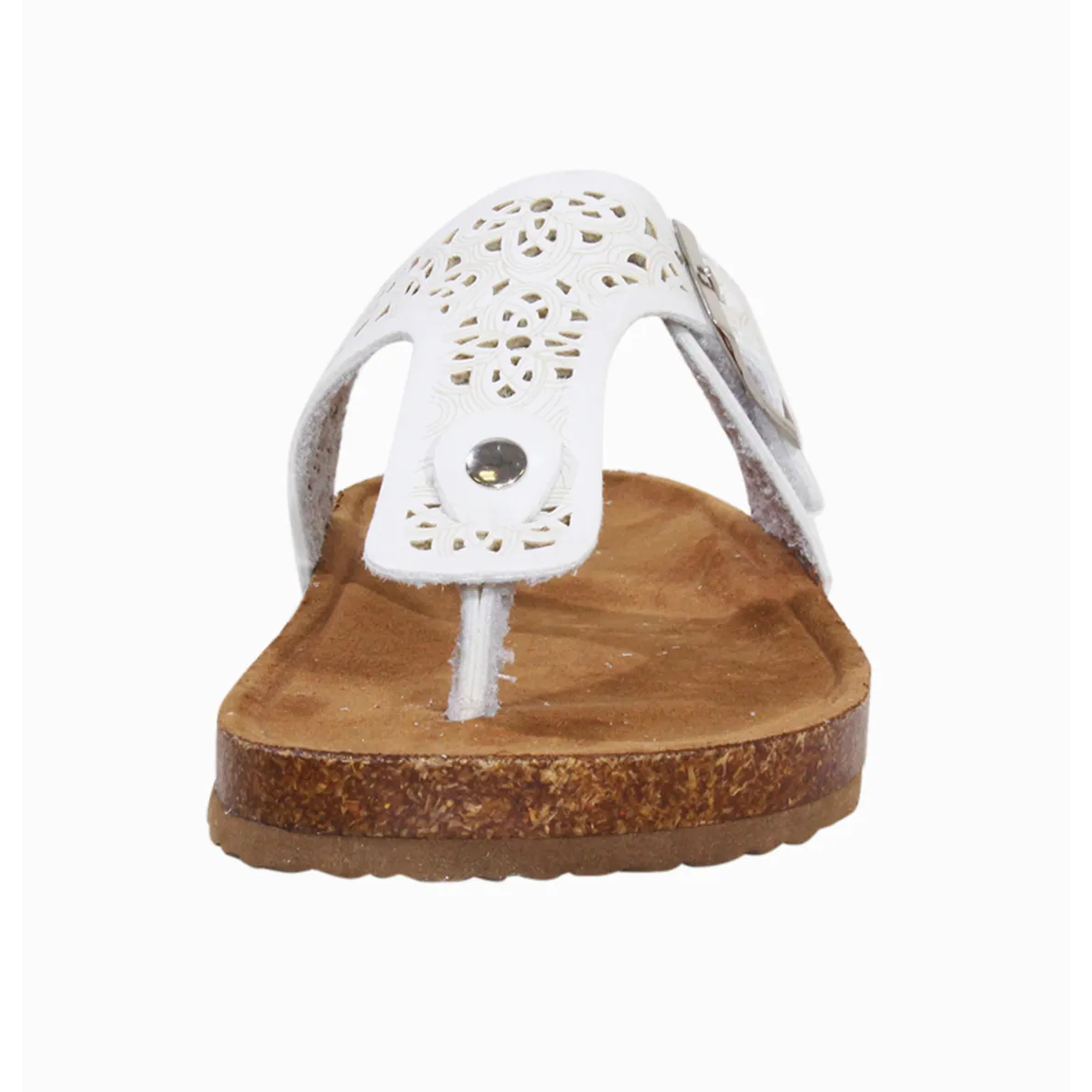 MIA Shoes Kid's Cleome T-Strap Sandal - White