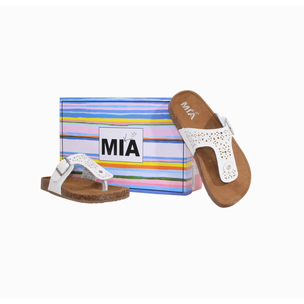 MIA Shoes Kid's Cleome T-Strap Sandal - White