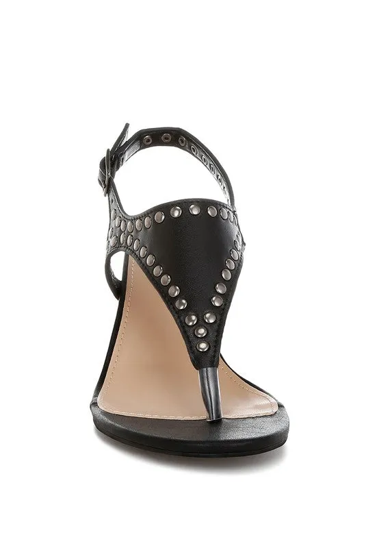 Nerina Studded Genuine Leather Sandals