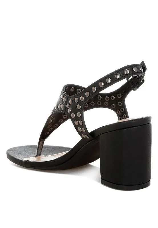 Nerina Studded Genuine Leather Sandals
