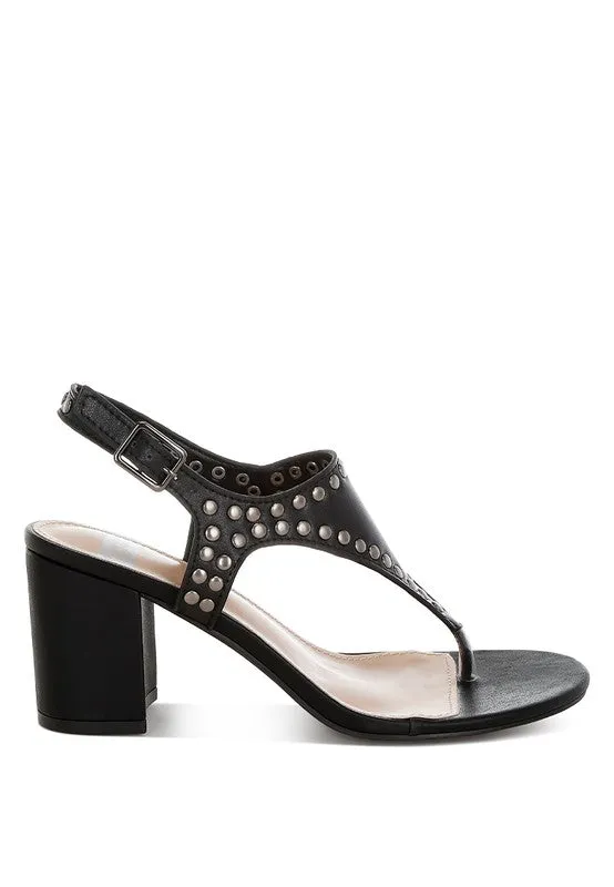 Nerina Studded Genuine Leather Sandals