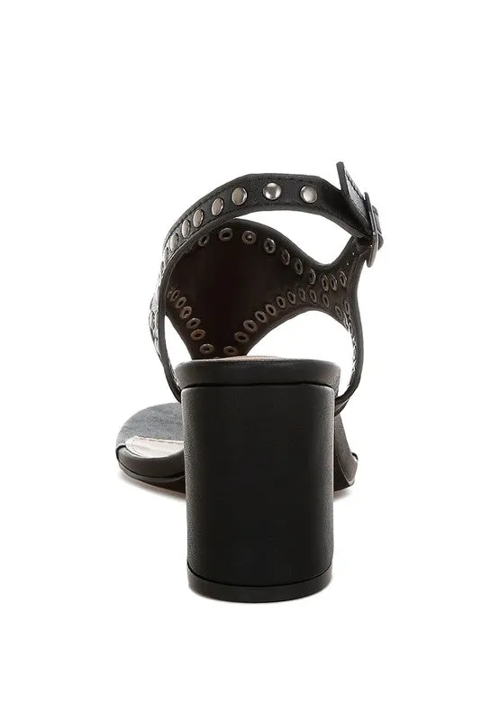 Nerina Studded Genuine Leather Sandals