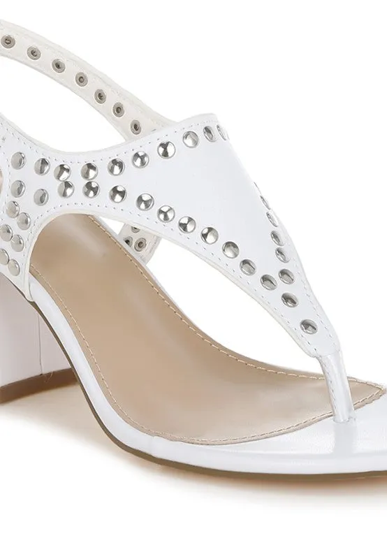 Nerina Studded Genuine Leather Sandals