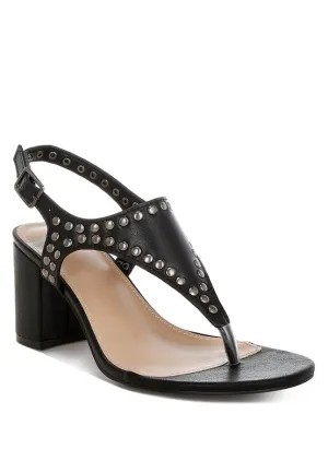 Nerina Studded Genuine Leather Sandals