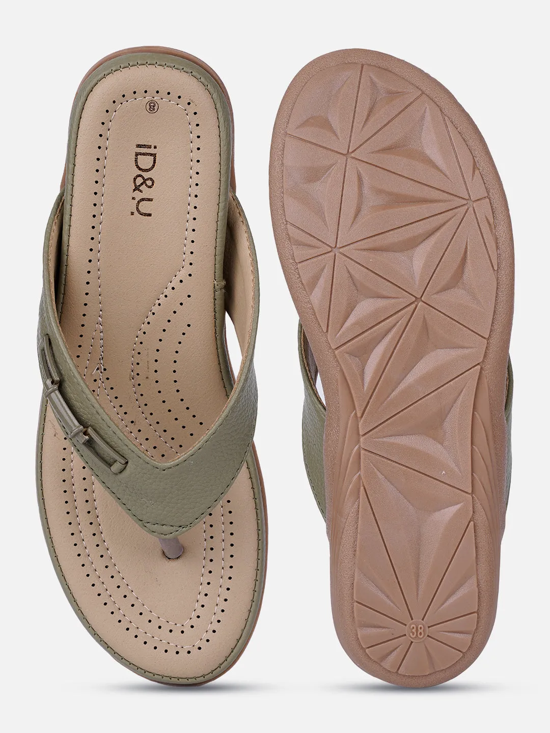 Women's Olive Thong Sandals (IU6013)