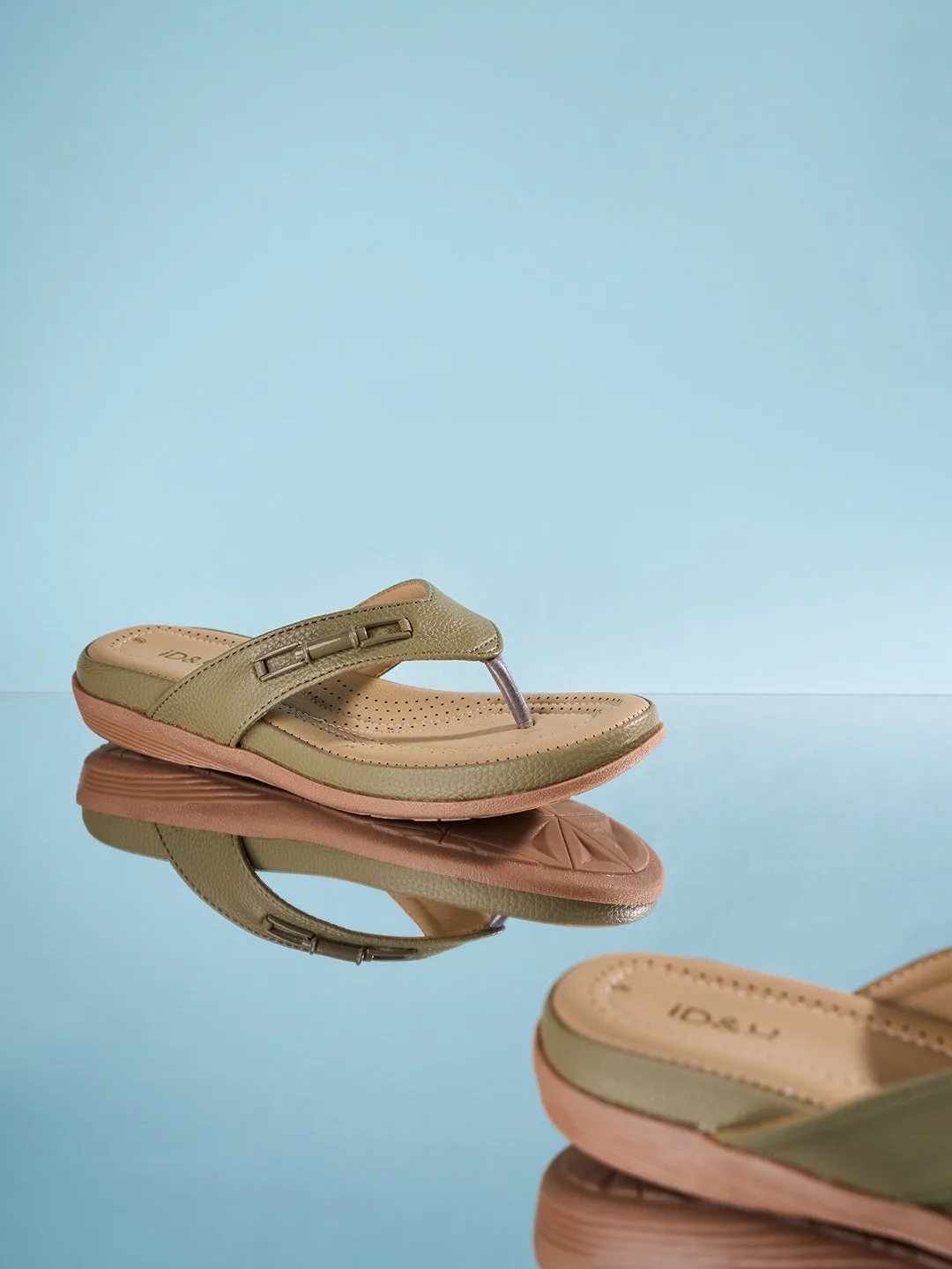 Women's Olive Thong Sandals (IU6013)