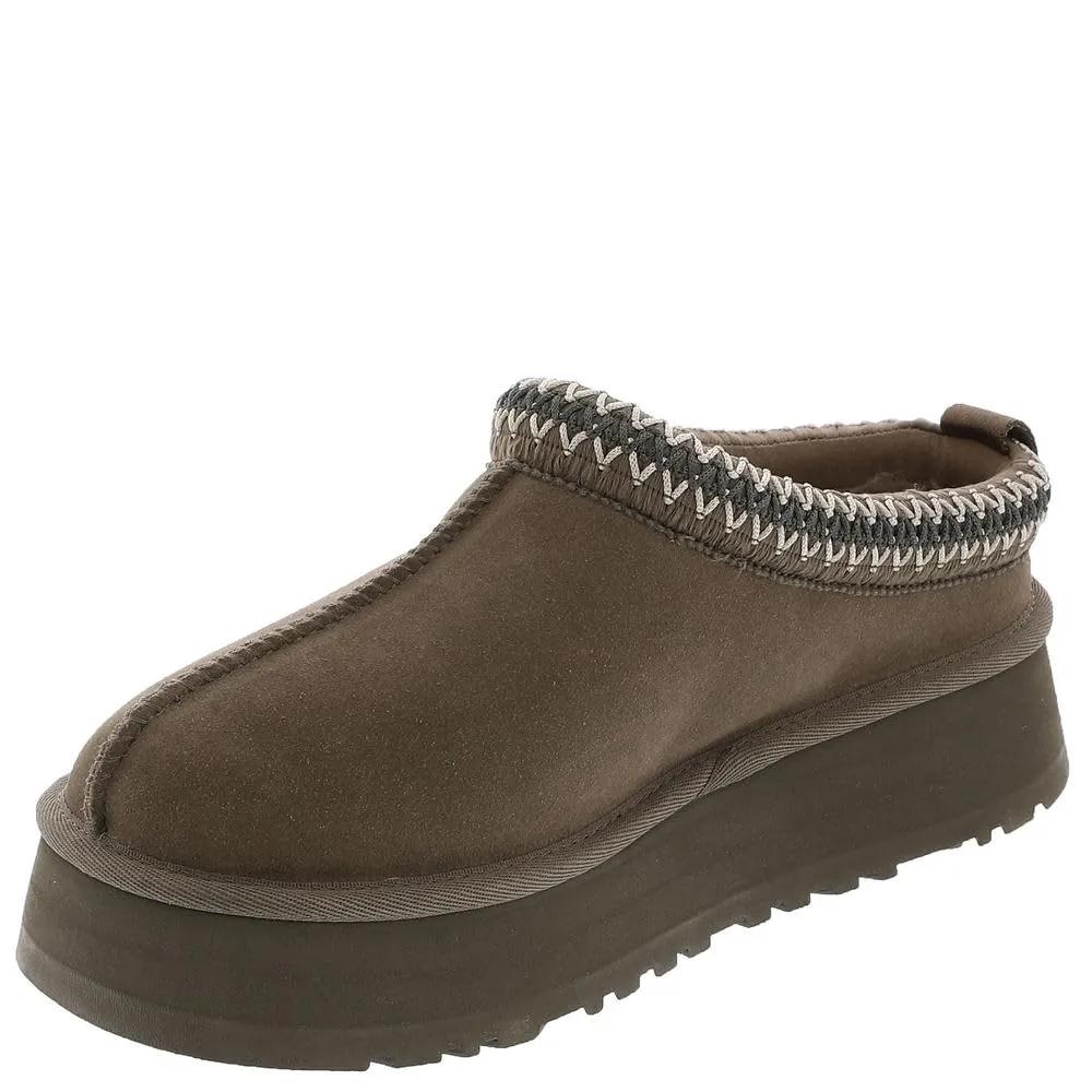 Women's Shoes UGG TAZZ Platform Suede Slippers 1122553 HICKORY